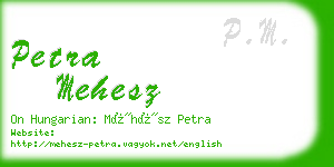 petra mehesz business card